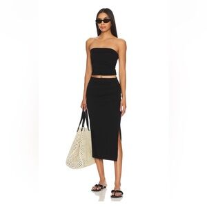 NWT Bobi Los Angeles Black Midi Skirt